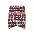 Maklaine Modern Contemporary Merlot Geometric Jacquard Weave Stool