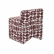 Maklaine Modern Contemporary Merlot Geometric Jacquard Weave Stool