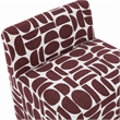 Maklaine Modern Contemporary Merlot Geometric Jacquard Weave Stool