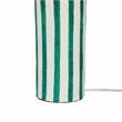 Maklaine Modern Contemporary Green Striped Papier Mache Table Lamp