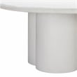 Maklaine Concrete White Dining Table Round Outdoor Safe Minor Assembly Required