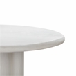 Maklaine Concrete White Dining Table Round Outdoor Safe Minor Assembly Required
