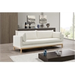 Maklaine Linen Cream Sofa Rectangular 89.5