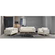 Maklaine Linen Cream Sofa Rectangular 89.5