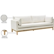 Maklaine Linen Cream Sofa Rectangular 89.5