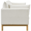 Maklaine Linen Cream Sofa Rectangular 89.5