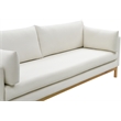 Maklaine Linen Cream Sofa Rectangular 89.5