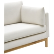 Maklaine Linen Cream Sofa Rectangular 89.5