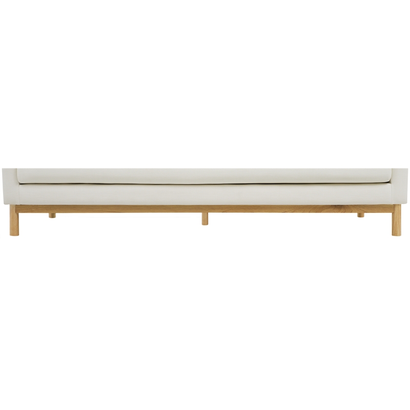 Maklaine Linen Cream Sofa Rectangular 89.5