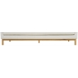 Maklaine Linen Cream Sofa Rectangular 89.5