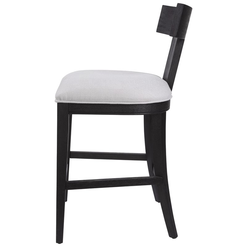 Maklaine Rubber Wood White Counter Stool Rectangular 38