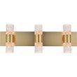 Maklaine Contemporary 6 Light Clear LED Vanity Light in Gold