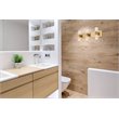 Maklaine Contemporary 6 Light Clear LED Vanity Light in Gold
