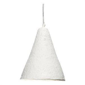 Maklaine Coastal Paper 36&quot-96&quot Adjustable Folio Pendant in Off-White