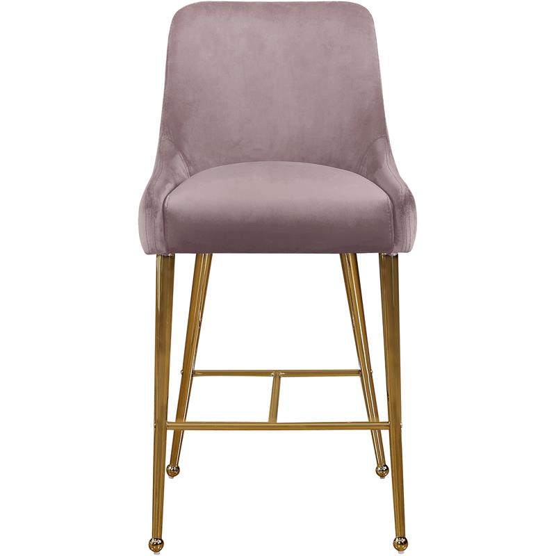 Maklaine Velvet Pink Bar Stool Contemporary 28