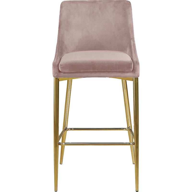 Maklaine Contemporary Pink Velvet Counter Height Stool (Set of 6)