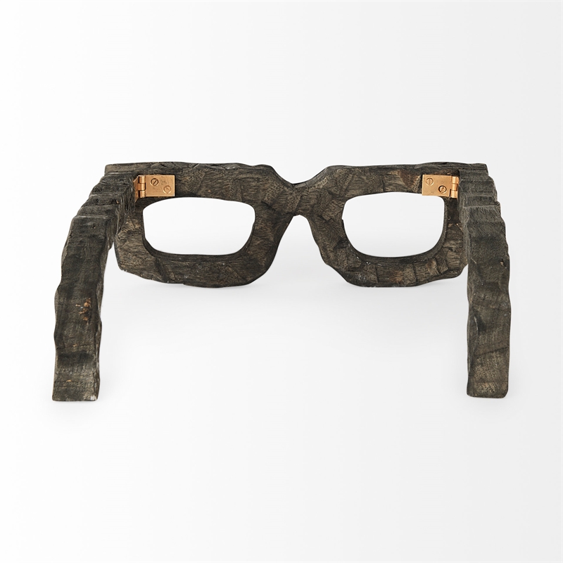 Maklaine Contemporary Handcrafted Wooden Eyeglasses in brown