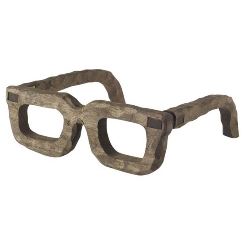 Maklaine Contemporary Handcrafted Wooden Eyeglasses in brown