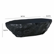 Maklaine Concrete Black Coffee Table Rectangular Handmade Outdoor-Safe Unassembled