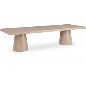 Maklaine Contemporary Rich Natural Finish Oak Veneer Dining Table