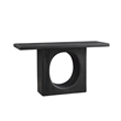 Maklaine Modern Rustic Console Table in Black Mango Wood Finish