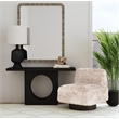Maklaine Modern Rustic Console Table in Black Mango Wood Finish