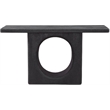 Maklaine Modern Rustic Console Table in Black Mango Wood Finish