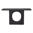 Maklaine Modern Rustic Console Table in Black Mango Wood Finish