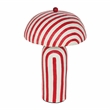 Maklaine Papier Mache Red Table Lamp
