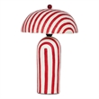 Maklaine Papier Mache Red Table Lamp