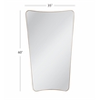 Maklaine Rectangular with Rounded Corners Wall Mirror in Gold Leaf Metal Frame