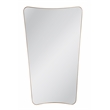 Maklaine Rectangular with Rounded Corners Wall Mirror in Gold Leaf Metal Frame