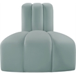 Maklaine Contemporary Mint Green Vegan Leather Reverse Corner