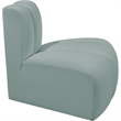 Maklaine Contemporary Mint Green Vegan Leather Reverse Corner