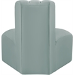 Maklaine Contemporary Mint Green Vegan Leather Reverse Corner