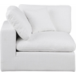 Maklaine Contemporary White Linen Textured Fabric Corner Chair