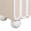Maklaine Transitional Solid Wood 2-Drawers Motif Taupe Nightstand