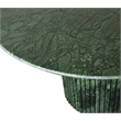 Maklaine Contemporary Green Handcrafted Genuine Marble Dining Table