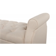 Maklaine Contemporary Tufted Roll Arm Storage Bench Sky Neutral