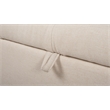 Maklaine Contemporary Tufted Roll Arm Storage Bench Sky Neutral