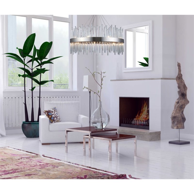 Maklaine Modern 18 Light Royal Cut Crystal Chandelier in Chrome