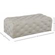 Maklaine Modern Button Tufted Cream Velvet Ottoman and Bench