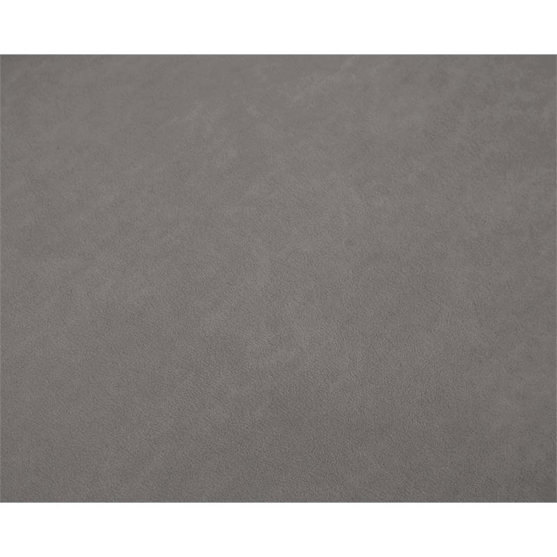 Maklaine Contemporary Standard Soft Gray Velvet Modular Ottoman