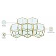Maklaine Modular Stainless Steel and Glass 5 Piece Coffee Table