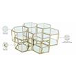 Maklaine Modular Stainless Steel and Glass 7 Piece Coffee Table