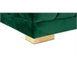 Maklaine Contemporary Deep Biscuit Tufted Green Velvet 3pc. Sectional