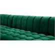 Maklaine Contemporary Deep Biscuit Tufted Green Velvet 3pc. Sectional