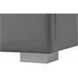 Maklaine Gray Velvet Full Bed with Gold/Chrome Legs Included