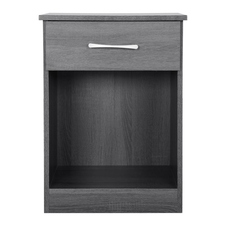 Maklaine Modern / Contemporary 1 Drawer RTA Nightstand in Gray