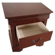 Maklaine Contemporary 2 Drawer Nightstand in Cherry - Fully Assembled